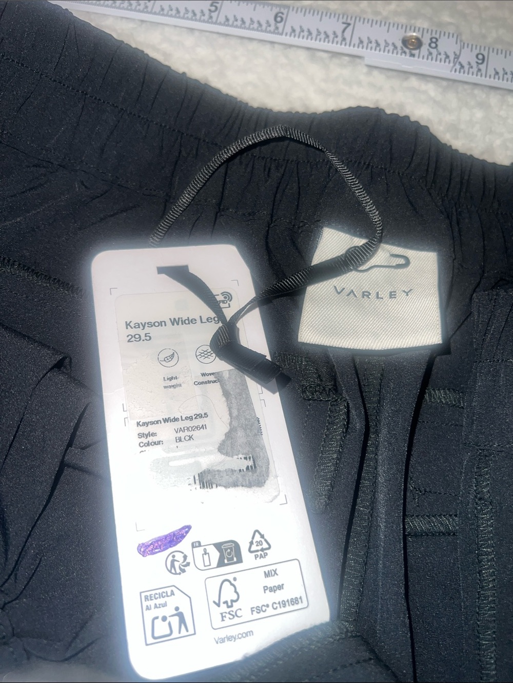 Varley Kayson Wide Leg Pants L Black Quiet Luxury Trousers NWT - Picture 3 of 14